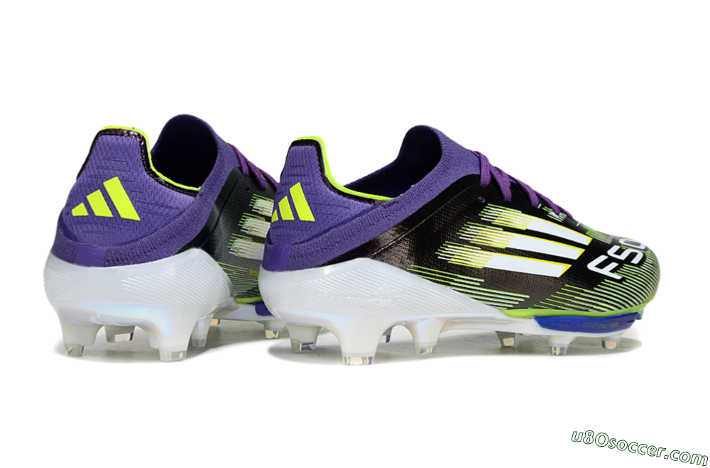 Adidas F50+ Elite Lightstrike Pro FG Firm Ground Soccer Cleats - Purple/White/Yellow 6