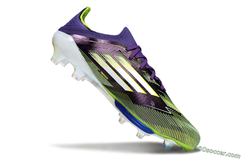 Adidas F50+ Elite Lightstrike Pro FG Firm Ground Soccer Cleats - Purple/White/Yellow 4