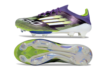 Adidas F50+ Elite Lightstrike Pro FG Firm Ground Soccer Cleats - Purple/White/Yellow