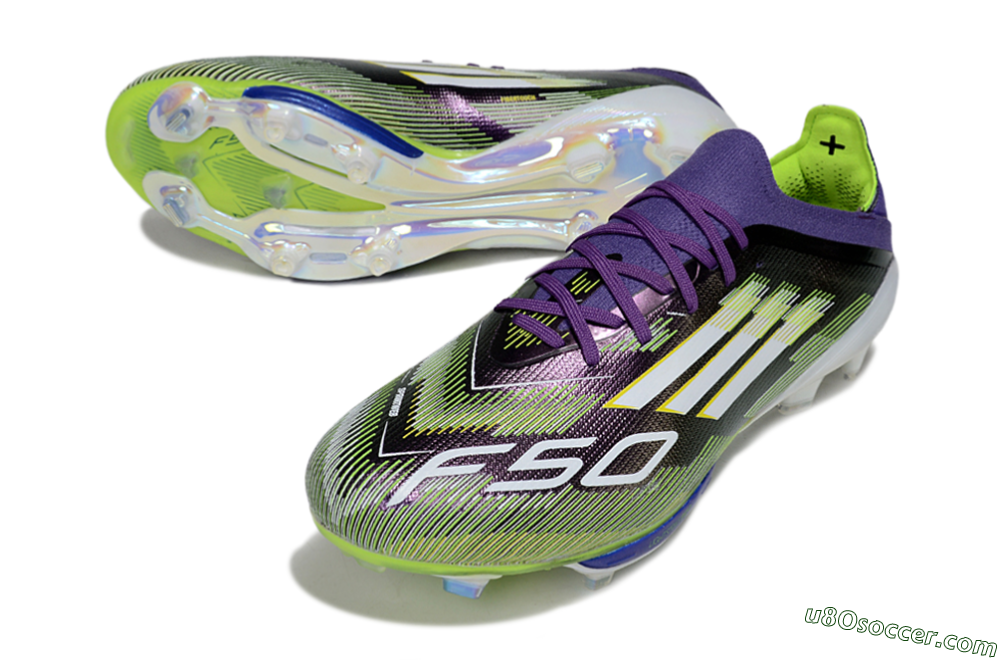 Adidas F50+ Elite Lightstrike Pro FG Firm Ground Soccer Cleats - Purple/White/Yellow 3