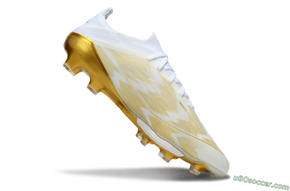 Adidas F50+ Elite Lightstrike Pro FG Firm Ground Soccer Cleats - White/Gold 4