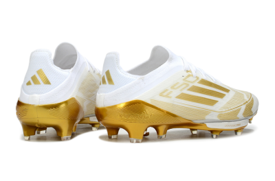 Adidas F50+ Elite Lightstrike Pro FG Firm Ground Soccer Cleats - White/Gold