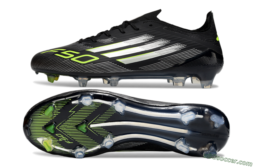 Adidas F50 Elite FG Firm Ground Soccer Cleats - Black/Silver/Yellow 0