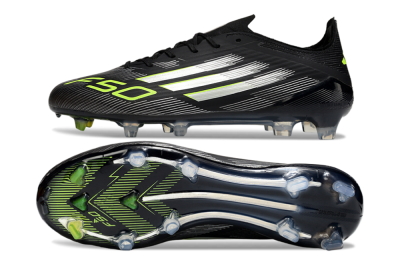 Adidas F50 Elite FG Firm Ground Soccer Cleats - Black/Silver/Yellow