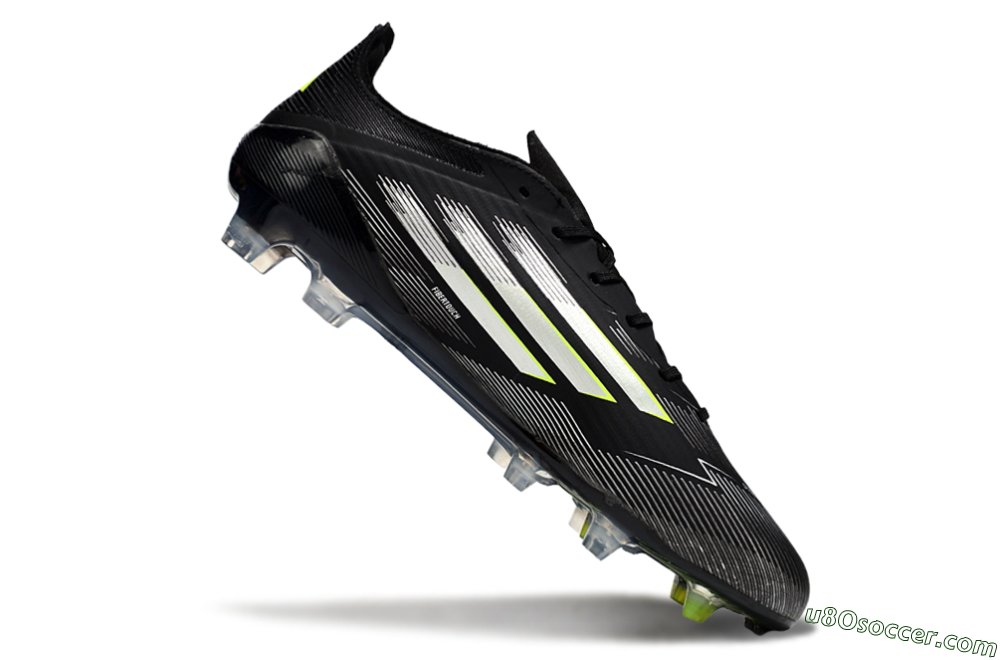 Adidas F50 Elite FG Firm Ground Soccer Cleats - Black/Silver/Yellow 4