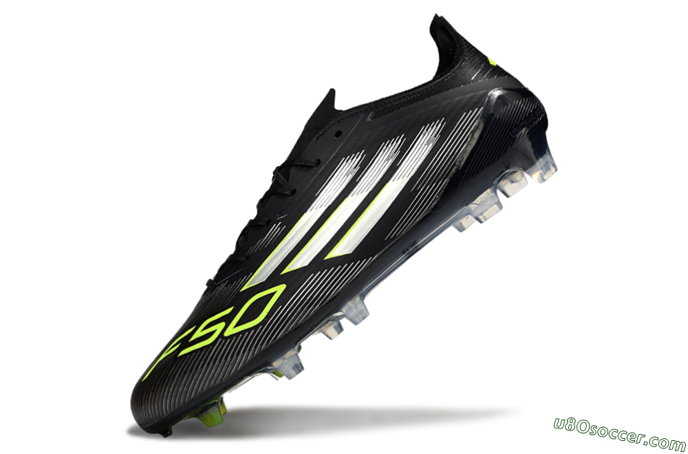 Adidas F50 Elite FG Firm Ground Soccer Cleats - Black/Silver/Yellow 5