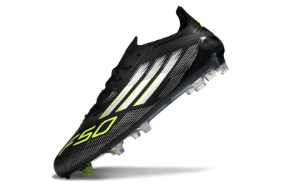 Adidas F50 Elite FG Firm Ground Soccer Cleats - Black/Silver/Yellow