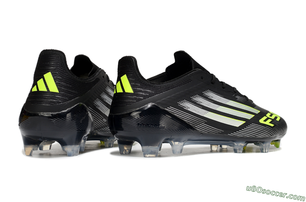 Adidas F50 Elite FG Firm Ground Soccer Cleats - Black/Silver/Yellow 6