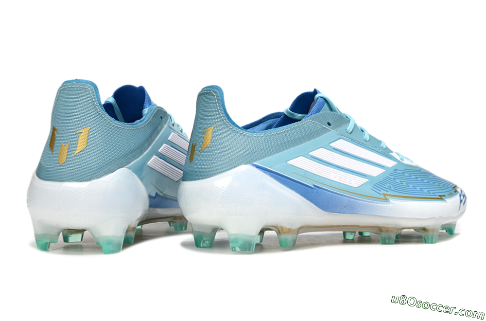 Messi x Adidas F50 Elite FG Firm Ground Soccer Cleats - Jade/White/Blue 6