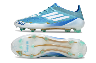 Messi x Adidas F50 Elite FG Firm Ground Soccer Cleats - Jade/White/Blue
