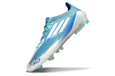 Messi x Adidas F50 Elite FG Firm Ground Soccer Cleats - Jade/White/Blue