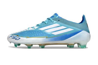 Messi x Adidas F50 Elite FG Firm Ground Soccer Cleats - Jade/White/Blue