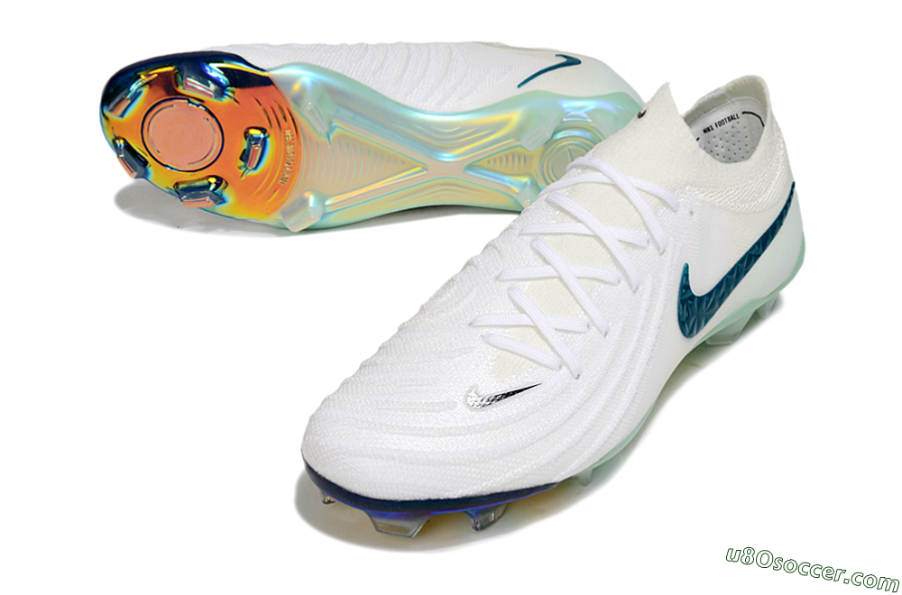 Nike Phantom GX 2 Elite FG Firm Ground Soccer Cleats - White/Black/Jade 3