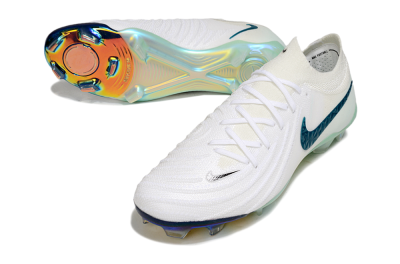 Nike Phantom GX 2 Elite FG Firm Ground Soccer Cleats - White/Black/Jade
