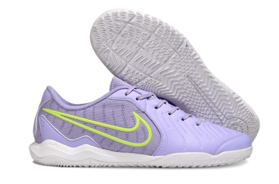 Nike Tiempo Legend 10 Academy IC Indoor & Futsal Soccer Shoes - Purple/Yellow