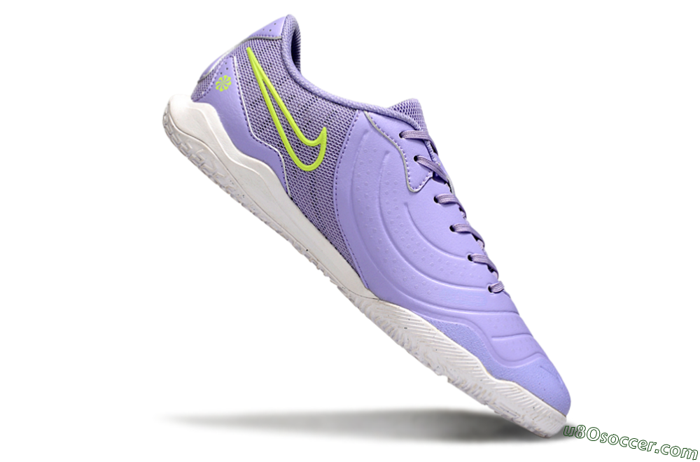 Nike Tiempo Legend 10 Academy IC Indoor & Futsal Soccer Shoes - Purple/Yellow 4