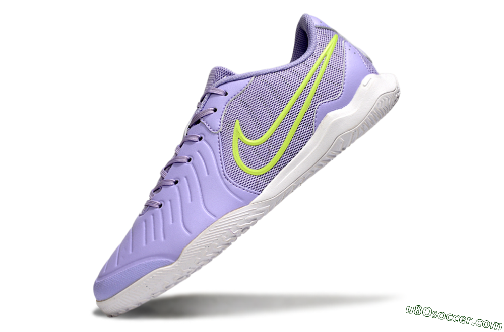 Nike Tiempo Legend 10 Academy IC Indoor & Futsal Soccer Shoes - Purple/Yellow 5