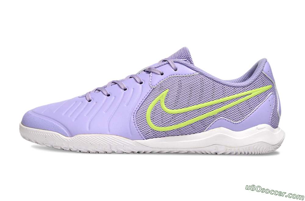 Nike Tiempo Legend 10 Academy IC Indoor & Futsal Soccer Shoes - Purple/Yellow 2