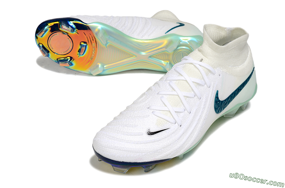 Nike Phantom Luna Elite NU FG Firm Ground Soccer Cleats - White/Black/Jade 3