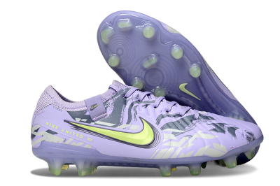 Nike Tiempo Legend 10 Elite FG Firm Ground Soccer Cleats - Purple/Black/Yellow