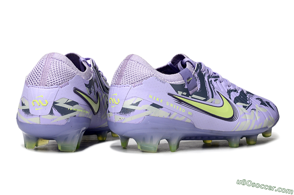 Nike Tiempo Legend 10 Elite FG Firm Ground Soccer Cleats - Purple/Black/Yellow 6