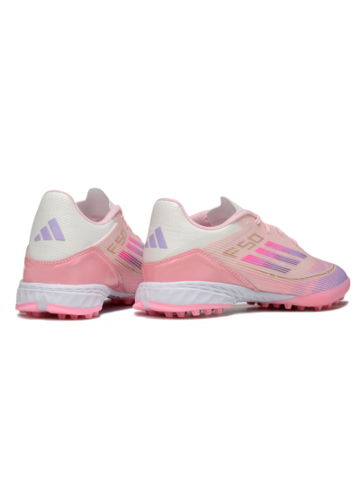Adidas F50 Pro TF Artificial Turf Soccer Shoes - Pink/Purple/Gold