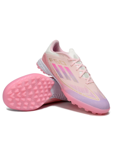 Adidas F50 Pro TF Artificial Turf Soccer Shoes - Pink/Purple/Gold