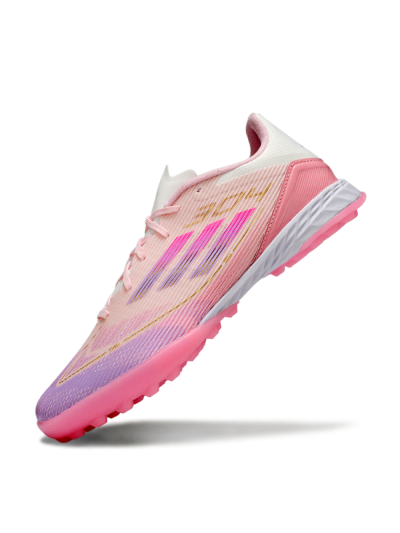 Adidas F50 Pro TF Artificial Turf Soccer Shoes - Pink/Purple/Gold
