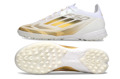 Adidas F50 Elite Kings League TF Artificial Turf Soccer Shoes - White/Yellow/Black