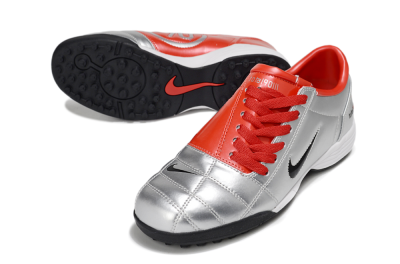 Nike Total 90 II TF Artificial Turf Soccer Shoes - Silver/Black/Red