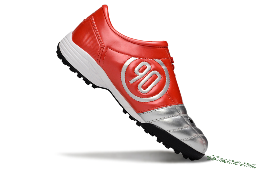 Nike Total 90 II TF Artificial Turf Soccer Shoes - Silver/Black/Red 4