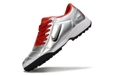 Nike Total 90 II TF Artificial Turf Soccer Shoes - Silver/Black/Red