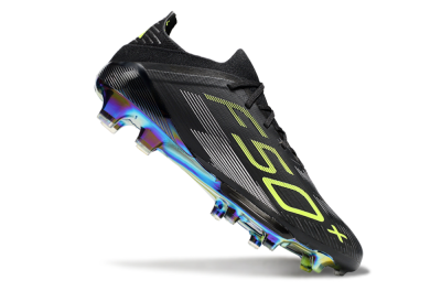 Adidas F50+ Elite Lightstrike Pro FG Firm Ground Soccer Cleats - Black/Yellow/Silver