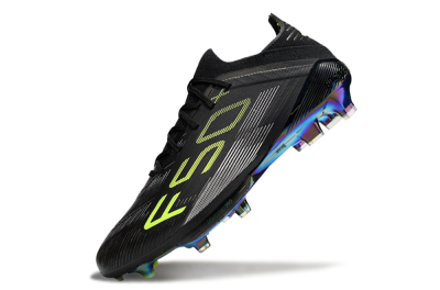 Adidas F50+ Elite Lightstrike Pro FG Firm Ground Soccer Cleats - Black/Yellow/Silver
