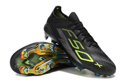 Adidas F50+ Elite Lightstrike Pro FG Firm Ground Soccer Cleats - Black/Yellow/Silver