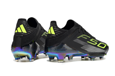 Adidas F50+ Elite Lightstrike Pro FG Firm Ground Soccer Cleats - Black/Yellow/Silver