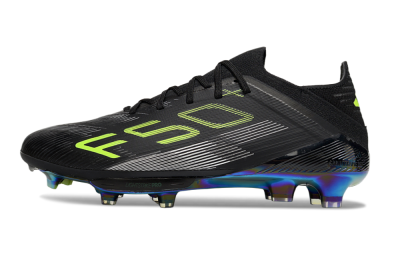 Adidas F50+ Elite Lightstrike Pro FG Firm Ground Soccer Cleats - Black/Yellow/Silver