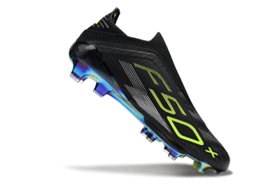 Adidas F50+ Elite Lightstrike Pro Laceless FG Firm Ground Soccer Cleats - Black/Yellow/Silver