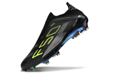 Adidas F50+ Elite Lightstrike Pro Laceless FG Firm Ground Soccer Cleats - Black/Yellow/Silver