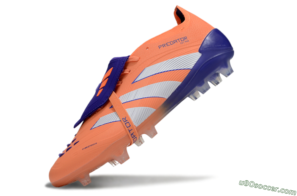 Adidas Predator Elite Foldover Tongue FG Firm Ground Soccer Cleats - Orange/White/Blue 5