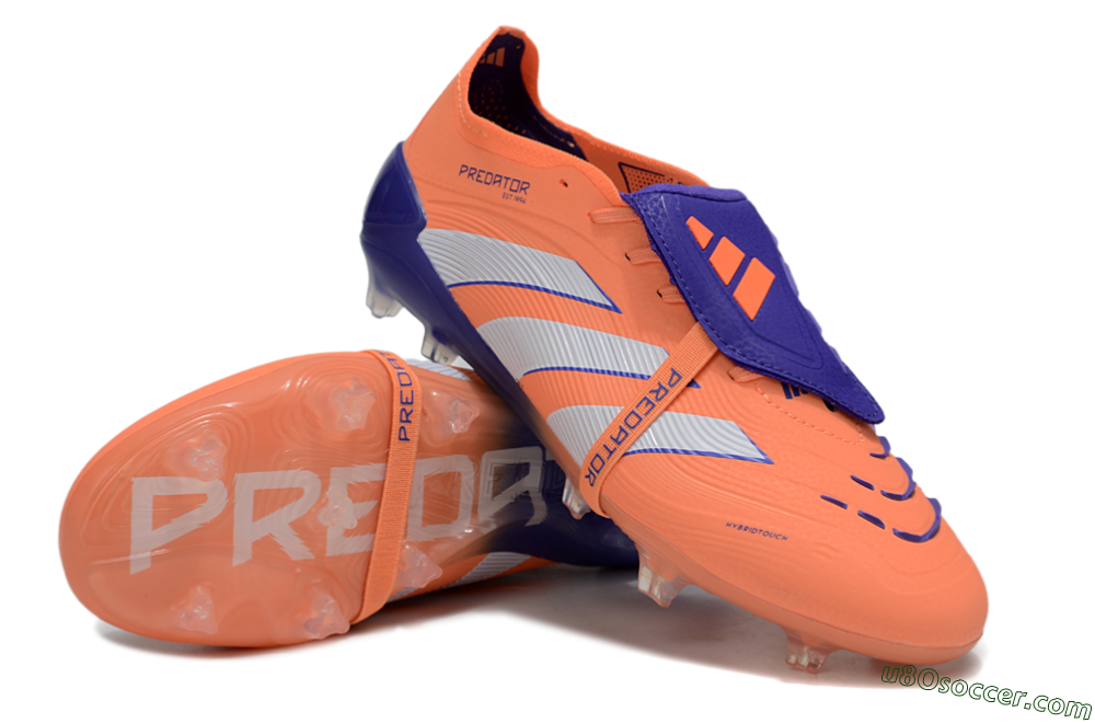 Adidas Predator Elite Foldover Tongue FG Firm Ground Soccer Cleats - Orange/White/Blue 3