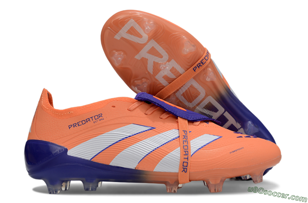 Adidas Predator Elite Foldover Tongue FG Firm Ground Soccer Cleats - Orange/White/Blue 1