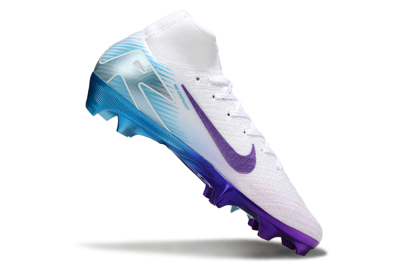 Nike Air Zoom Mercurial Superfly 10 Elite FG Firm Ground Soccer Cleats - White/Purple/Jade