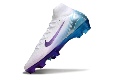 Nike Air Zoom Mercurial Superfly 10 Elite FG Firm Ground Soccer Cleats - White/Purple/Jade