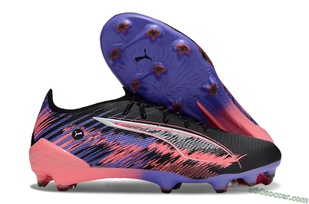 Puma Ultra 5 Ultimate FG Firm Ground Soccer Cleats - Black/Pink/Purple 1
