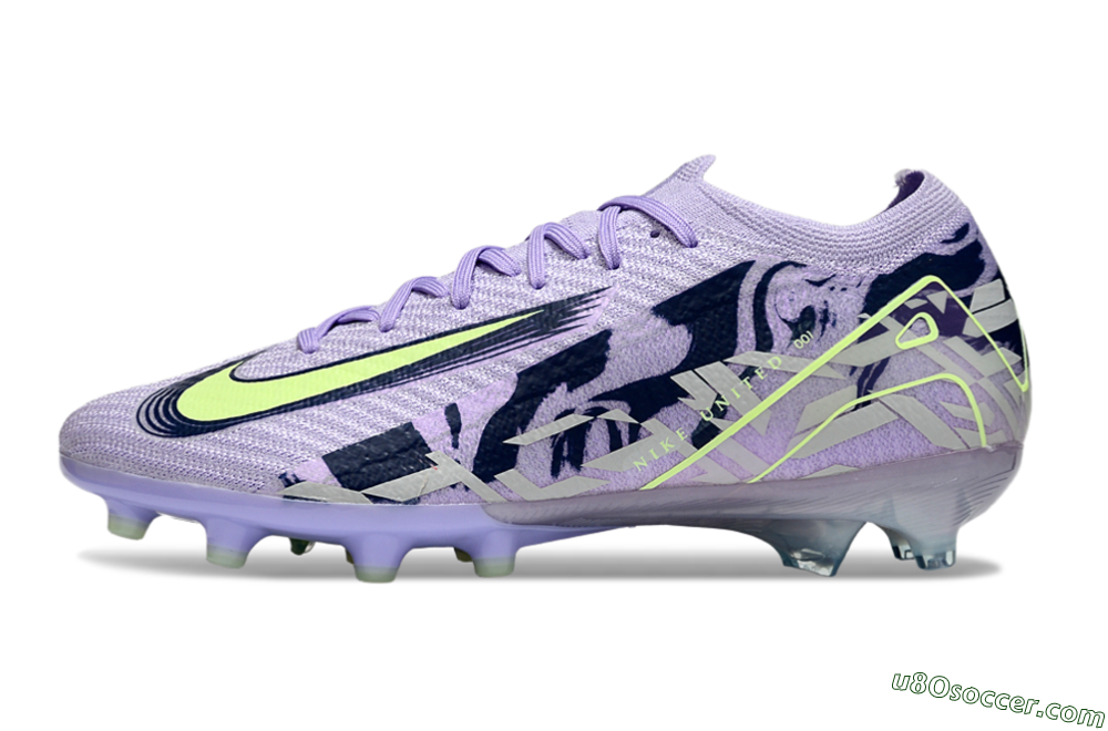 Nike Air Zoom Mercurial Vapor 16 Elite AG Artificial Grass Soccer Cleats - Purple/Black/Yellow 2
