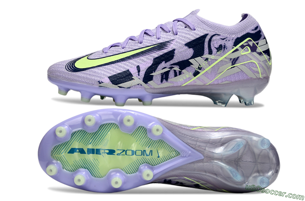 Nike Air Zoom Mercurial Vapor 16 Elite AG Artificial Grass Soccer Cleats - Purple/Black/Yellow 0