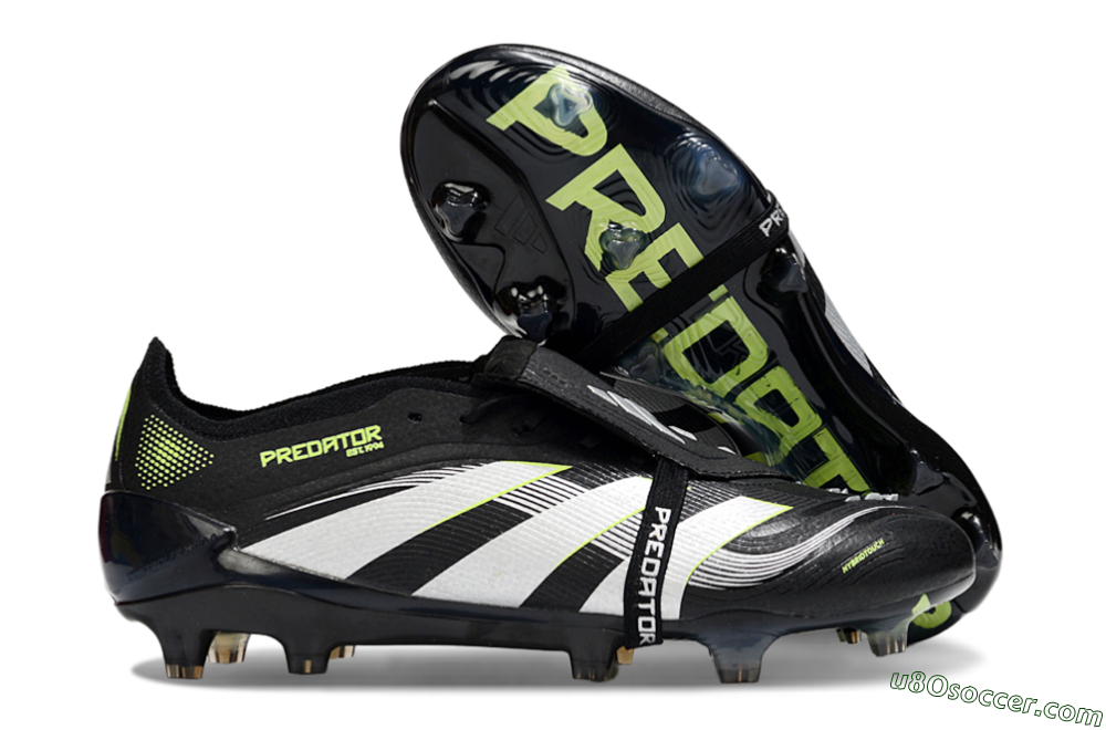 Adidas Predator 25 Elite Foldover Tongue FG Firm Ground Soccer Cleats - Black/White/Yellow 1