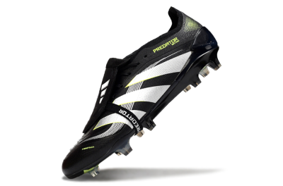Adidas Predator 25 Elite Foldover Tongue FG Firm Ground Soccer Cleats - Black/White/Yellow