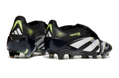 Adidas Predator 25 Elite Foldover Tongue FG Firm Ground Soccer Cleats - Black/White/Yellow